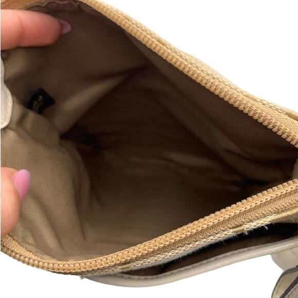 COACH Beige and Cream Canvas Signature Crossbody - Picture 6 of 9